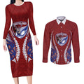 Southland 2026 Rugby Custom Couples Matching Long Sleeve Bodycon Dress and Long Sleeve Button Shirt NZ Maori Silver Fern