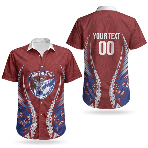 Southland 2026 Rugby Custom Couples Matching Mermaid Dress and Hawaiian Shirt NZ Maori Silver Fern