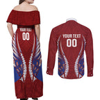 Southland 2026 Rugby Custom Couples Matching Off Shoulder Maxi Dress and Long Sleeve Button Shirt NZ Maori Silver Fern