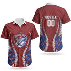 Southland 2026 Rugby Custom Couples Matching Off Shoulder Short Dress and Hawaiian Shirt NZ Maori Silver Fern LT14