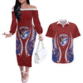 Southland 2026 Rugby Custom Couples Matching Off The Shoulder Long Sleeve Dress and Hawaiian Shirt NZ Maori Silver Fern