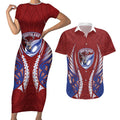 Southland 2026 Rugby Custom Couples Matching Short Sleeve Bodycon Dress and Hawaiian Shirt NZ Maori Silver Fern