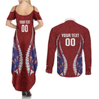 Southland 2026 Rugby Custom Couples Matching Summer Maxi Dress and Long Sleeve Button Shirt NZ Maori Silver Fern
