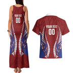 Southland 2026 Rugby Custom Couples Matching Tank Maxi Dress and Hawaiian Shirt NZ Maori Silver Fern