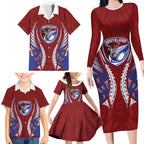 Southland 2026 Rugby Custom Family Matching Long Sleeve Bodycon Dress and Hawaiian Shirt NZ Maori Silver Fern
