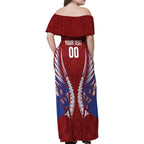 Southland 2026 Rugby Custom Family Matching Off Shoulder Maxi Dress and Hawaiian Shirt NZ Maori Silver Fern
