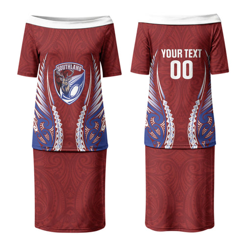 Southland 2026 Rugby Custom Family Matching Puletasi and Hawaiian Shirt NZ Maori Silver Fern