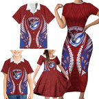 Southland 2026 Rugby Custom Family Matching Short Sleeve Bodycon Dress and Hawaiian Shirt NZ Maori Silver Fern