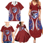 Southland 2026 Rugby Custom Family Matching Summer Maxi Dress and Hawaiian Shirt NZ Maori Silver Fern