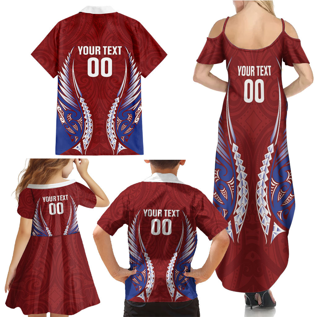 Southland 2026 Rugby Custom Family Matching Summer Maxi Dress and Hawaiian Shirt NZ Maori Silver Fern