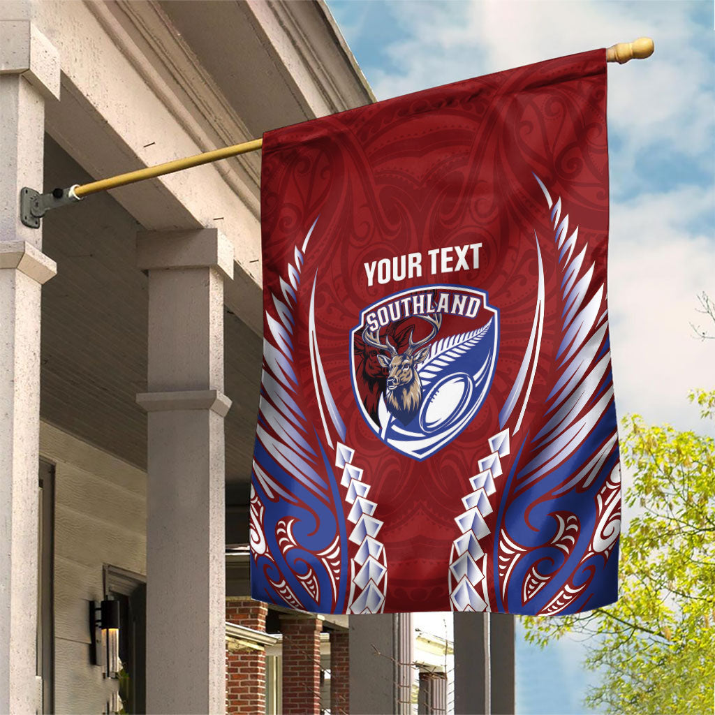 Southland 2026 Rugby Custom Garden Flag NZ Maori Silver Fern