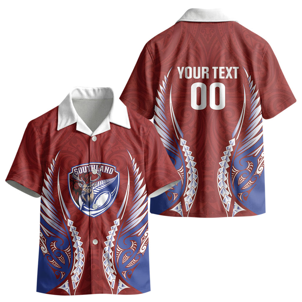 Southland 2026 Rugby Custom Kid Hawaiian Shirt NZ Maori Silver Fern LT14