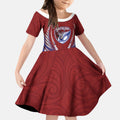 Southland 2026 Rugby Custom Kid Short Sleeve Dress NZ Maori Silver Fern