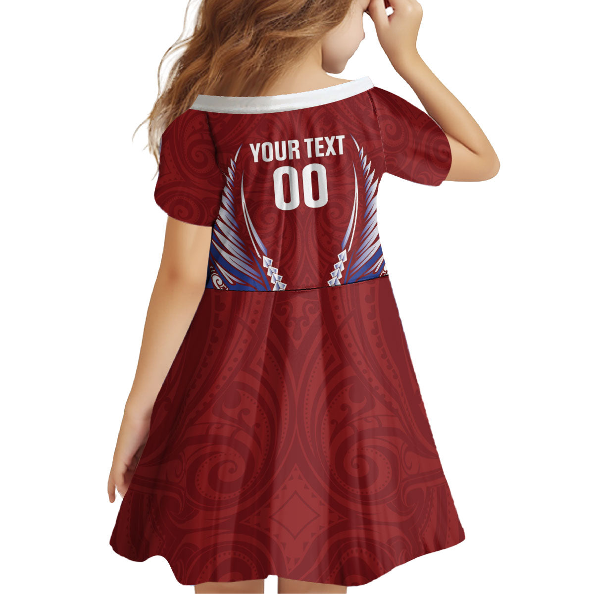 Southland 2026 Rugby Custom Kid Short Sleeve Dress NZ Maori Silver Fern