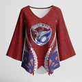 Southland 2026 Rugby Custom Kimono Sleeve Blouse NZ Maori Silver Fern