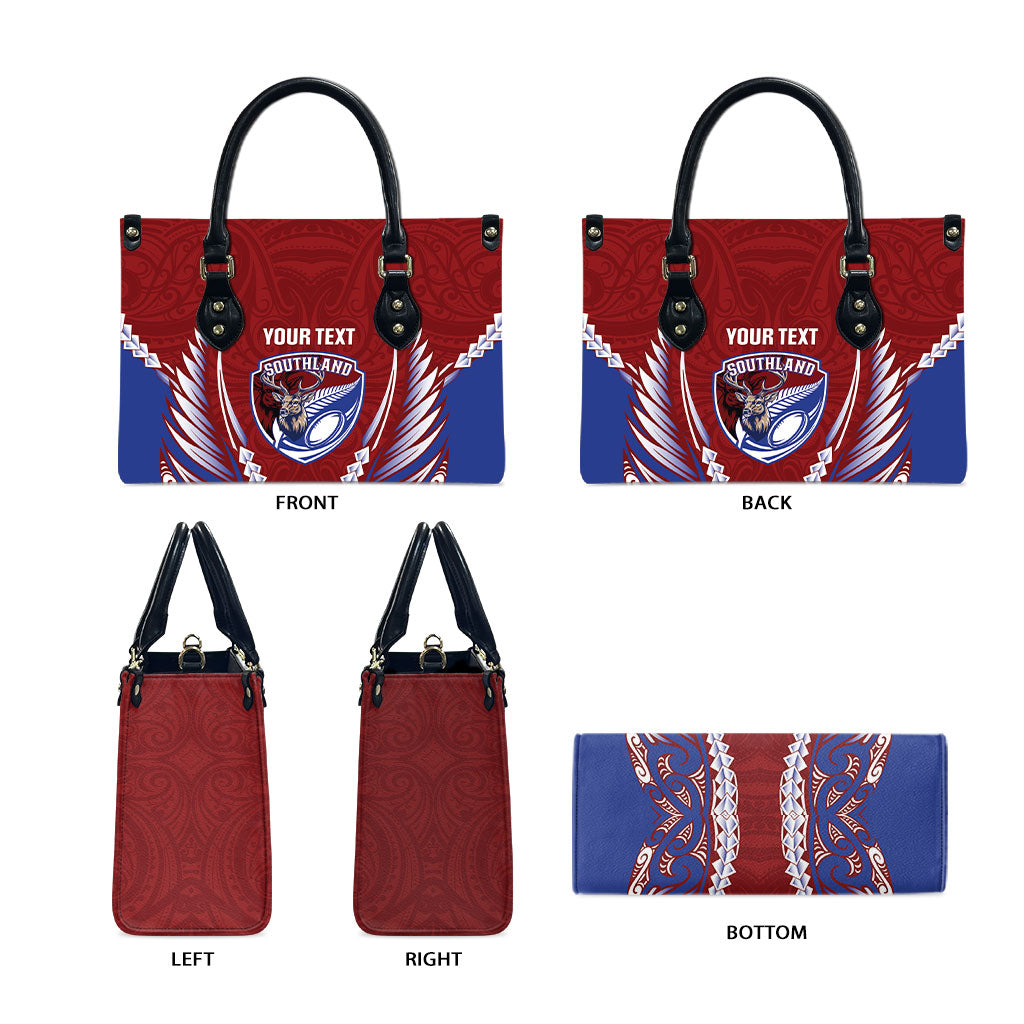 Southland 2026 Rugby Custom Leather Bag NZ Maori Silver Fern