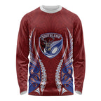 Southland 2026 Rugby Custom Long Sleeve Shirt NZ Maori Silver Fern