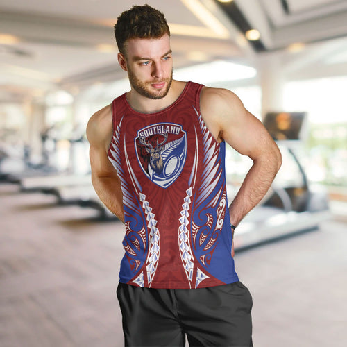 Southland 2026 Rugby Custom Men Tank Top NZ Maori Silver Fern