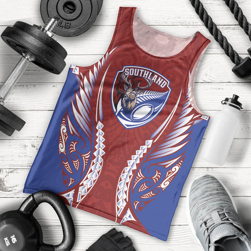 Southland 2026 Rugby Custom Men Tank Top NZ Maori Silver Fern