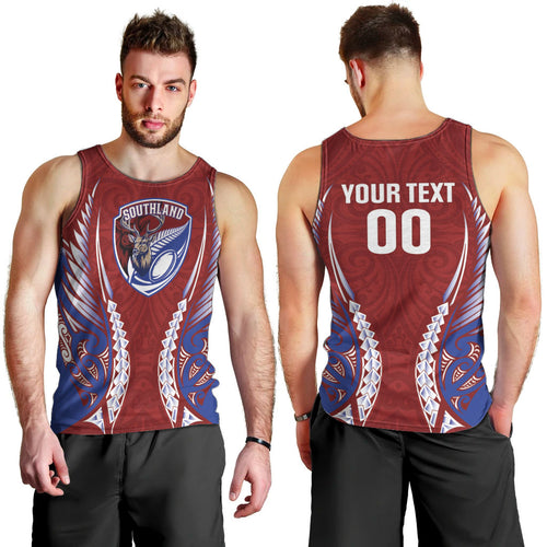 Southland 2026 Rugby Custom Men Tank Top NZ Maori Silver Fern