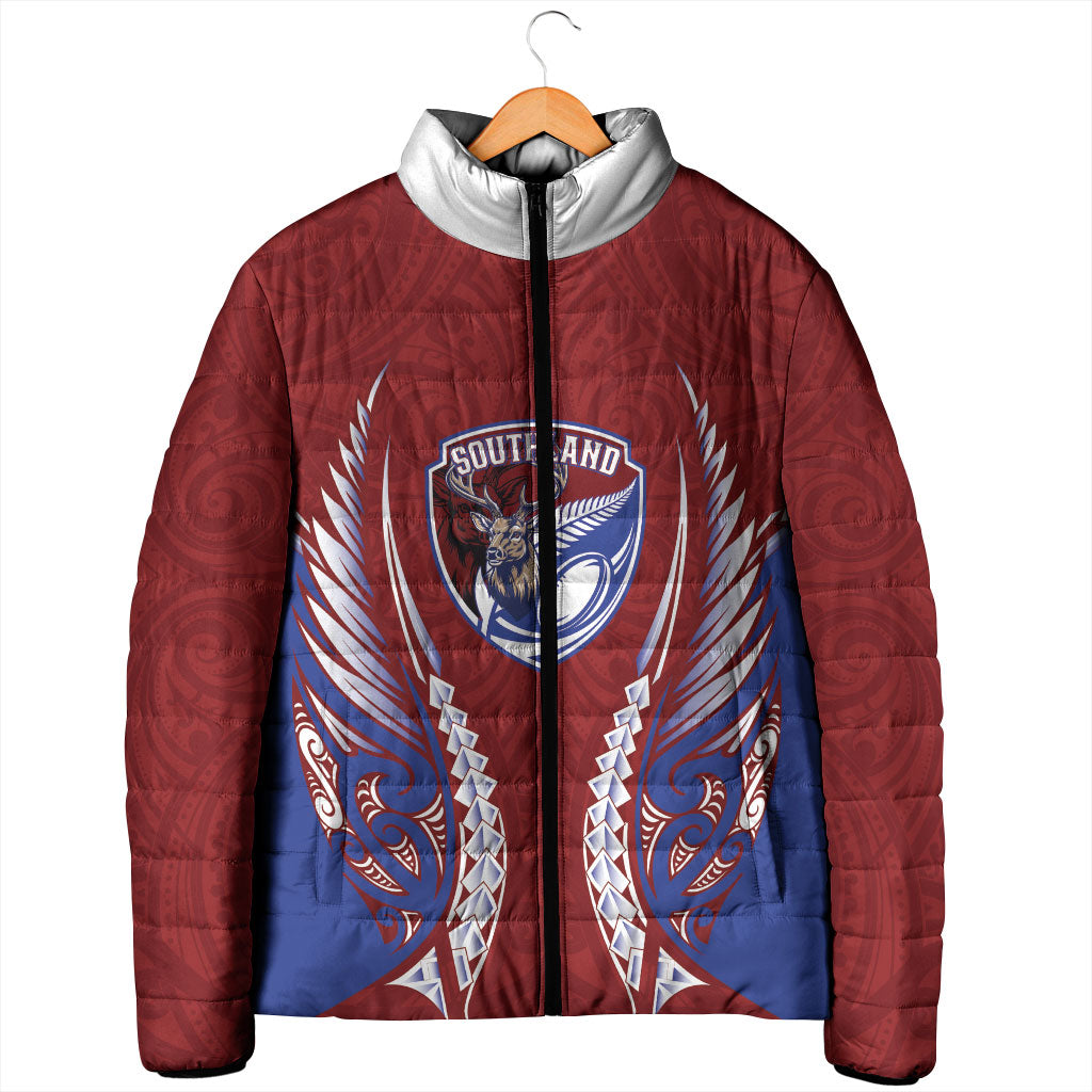 Southland 2026 Rugby Custom Padded Jacket NZ Maori Silver Fern