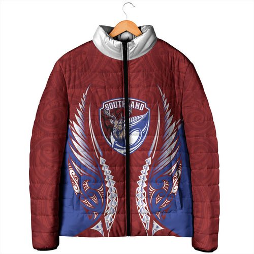 Southland 2026 Rugby Custom Padded Jacket NZ Maori Silver Fern