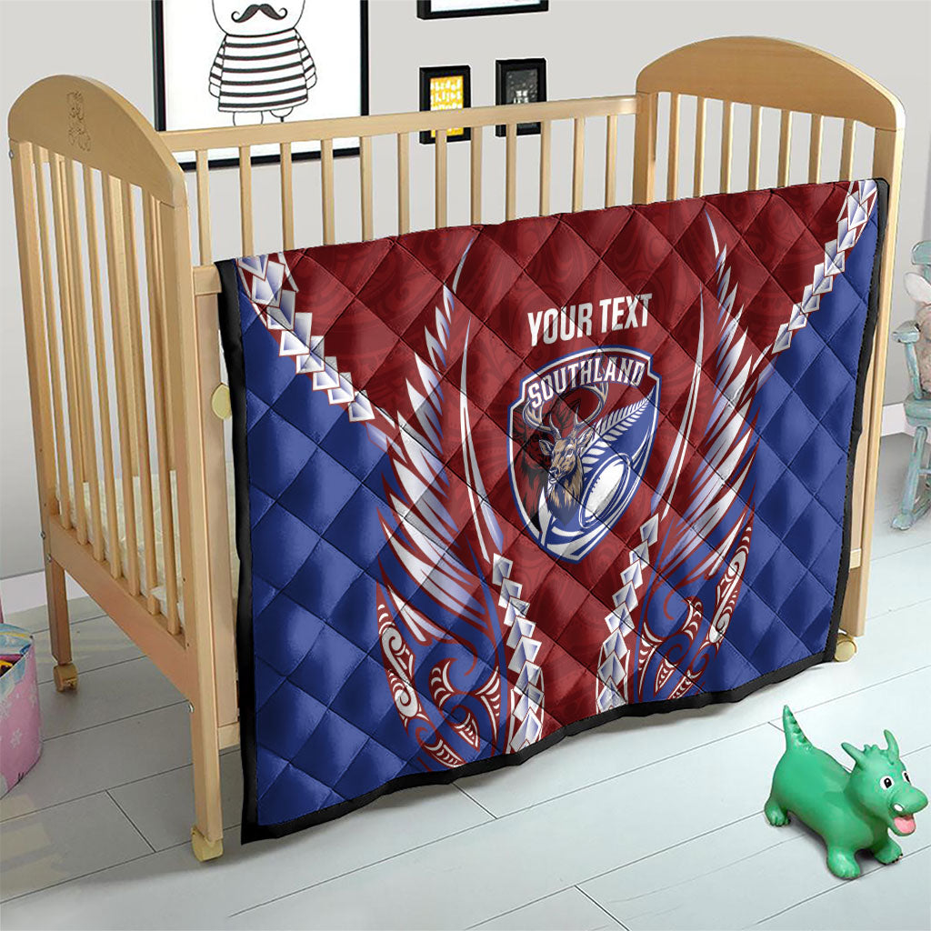 Southland 2026 Rugby Custom Quilt NZ Maori Silver Fern