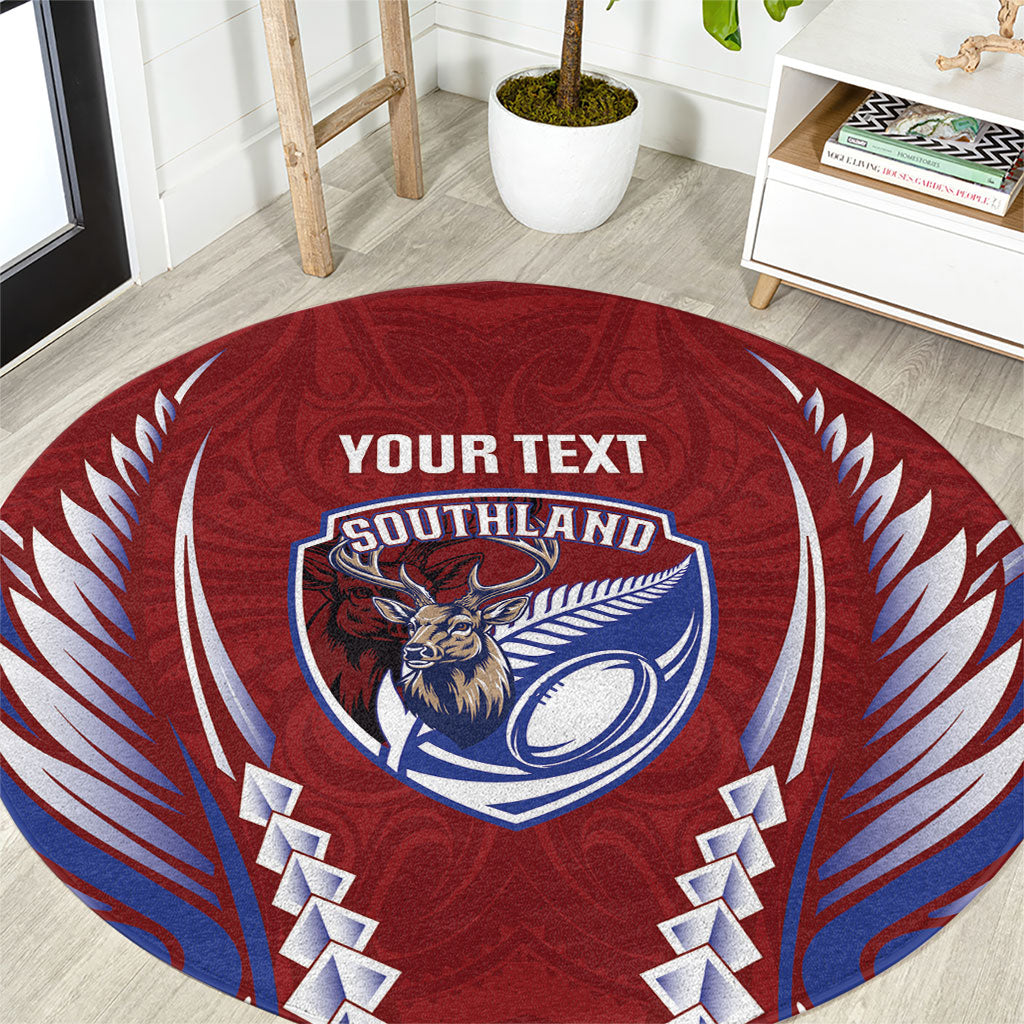 Southland 2026 Rugby Custom Round Carpet NZ Maori Silver Fern