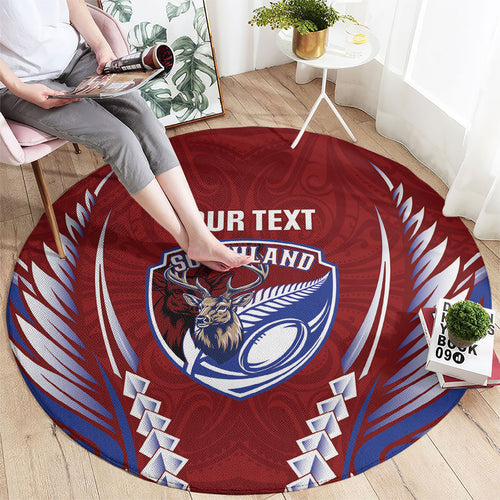 Southland 2026 Rugby Custom Round Carpet NZ Maori Silver Fern
