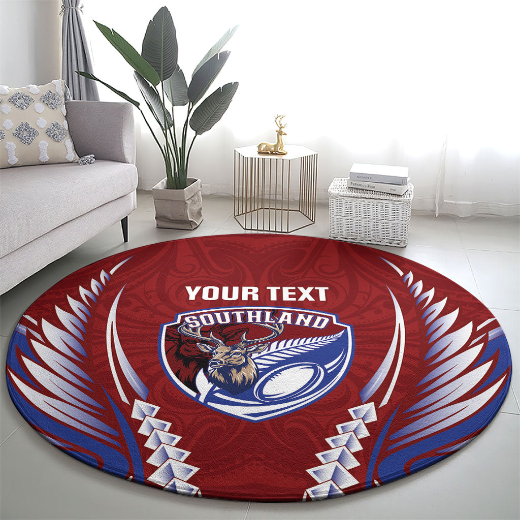 Southland 2026 Rugby Custom Round Carpet NZ Maori Silver Fern