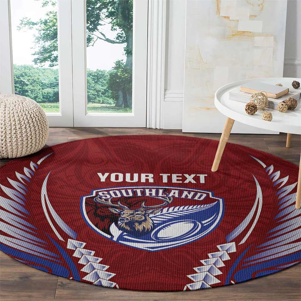 Southland 2026 Rugby Custom Round Carpet NZ Maori Silver Fern