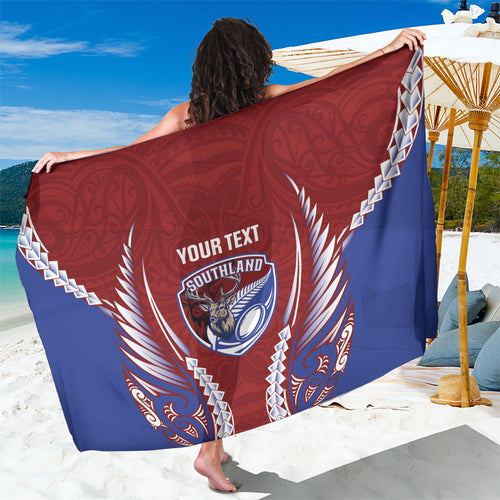 Southland 2026 Rugby Custom Sarong NZ Maori Silver Fern