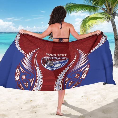 Southland 2026 Rugby Custom Sarong NZ Maori Silver Fern