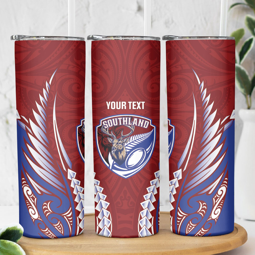 Southland 2026 Rugby Custom Skinny Tumbler NZ Maori Silver Fern