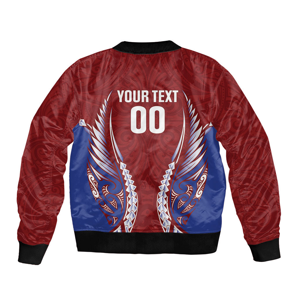 Southland 2026 Rugby Custom Sleeve Zip Bomber Jacket NZ Maori Silver Fern