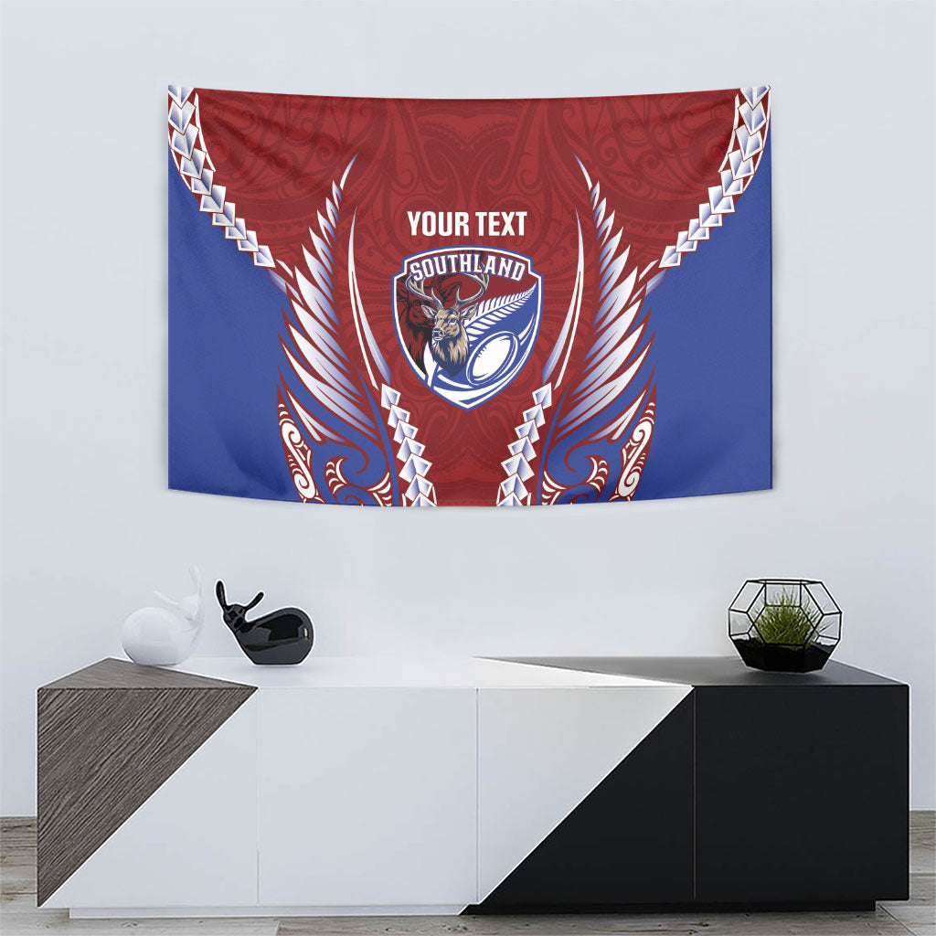 Southland 2026 Rugby Custom Tapestry NZ Maori Silver Fern