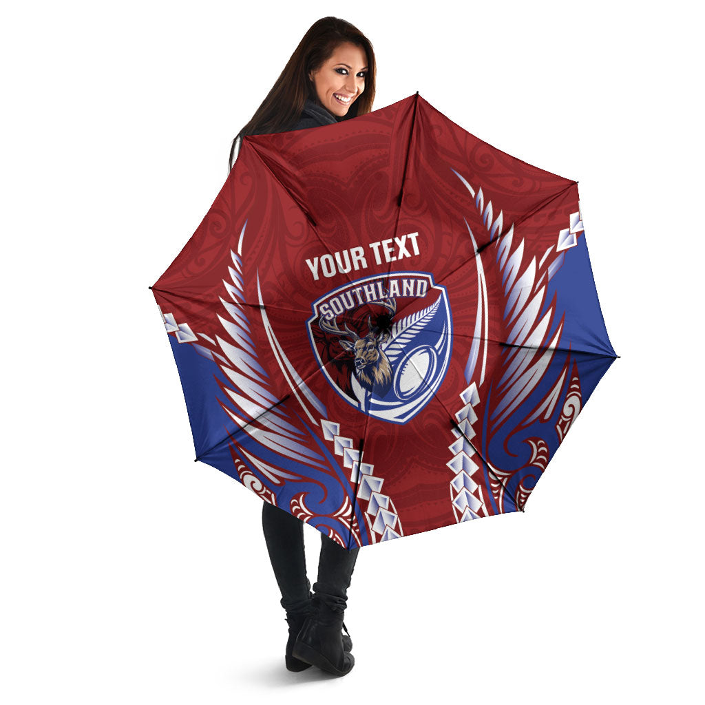 Southland 2026 Rugby Custom Umbrella NZ Maori Silver Fern