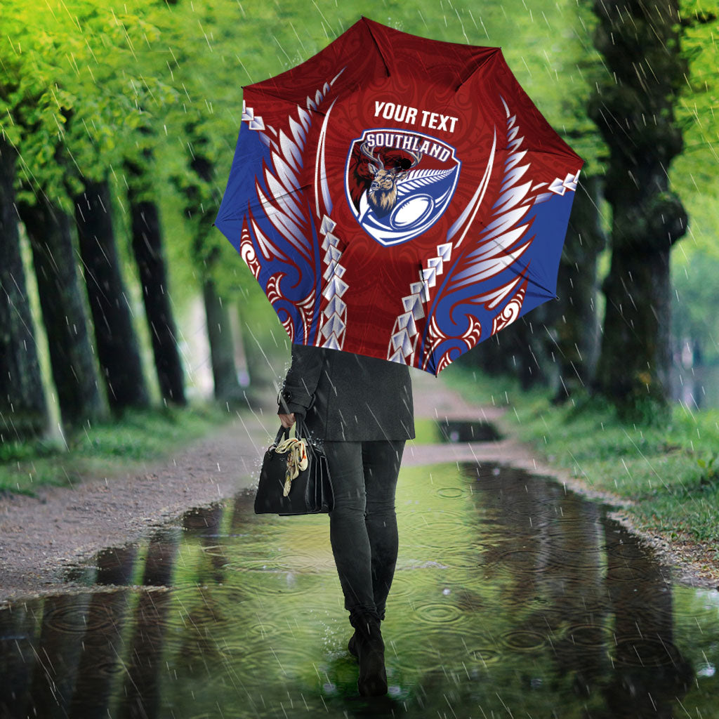 Southland 2026 Rugby Custom Umbrella NZ Maori Silver Fern
