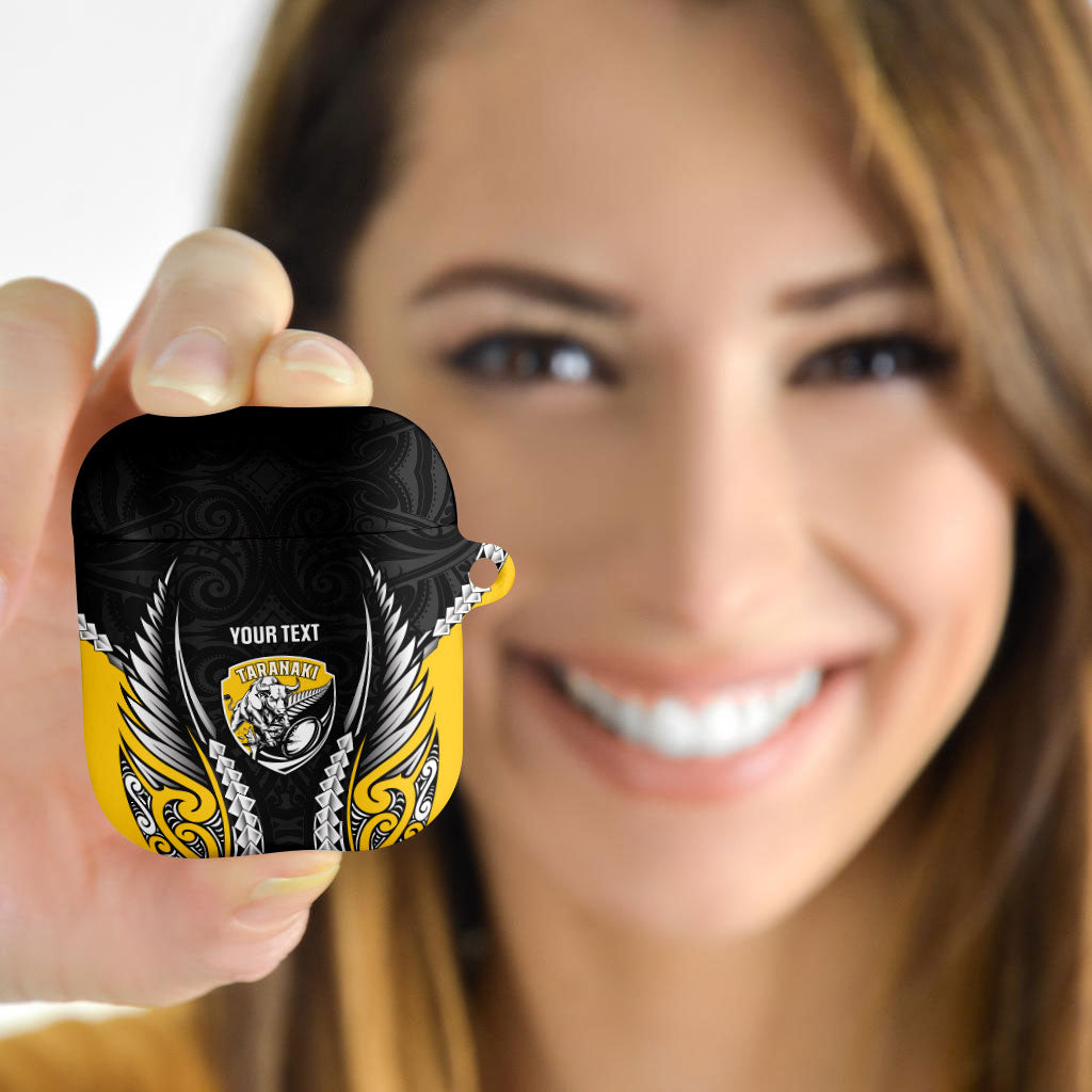 Taranaki 2026 Rugby Custom AirPods Case NZ Maori Silver Fern