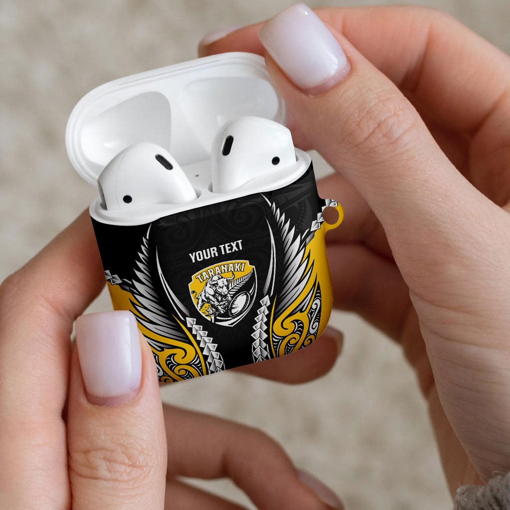 Taranaki 2026 Rugby Custom AirPods Case NZ Maori Silver Fern