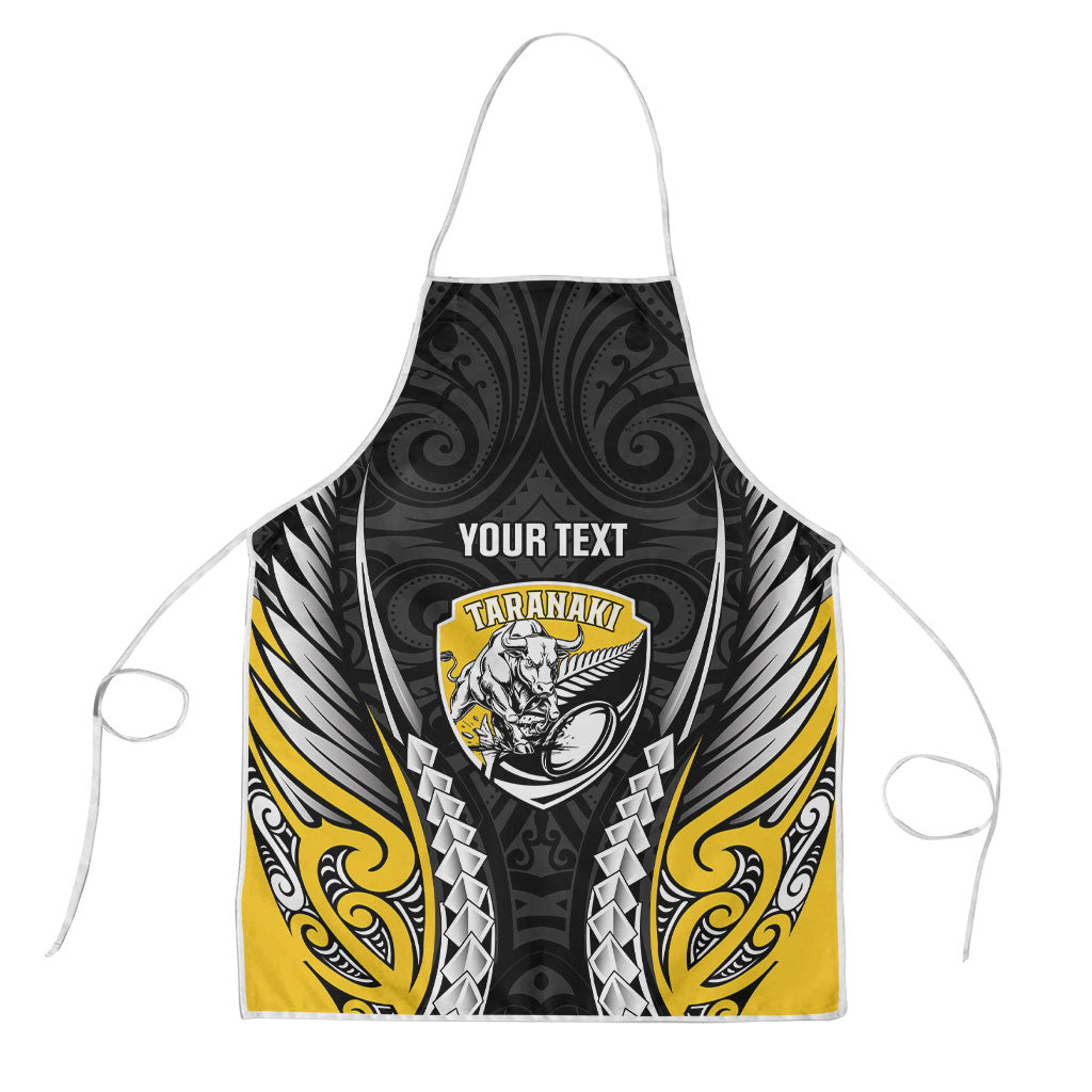 Taranaki 2026 Rugby Custom Apron NZ Maori Silver Fern