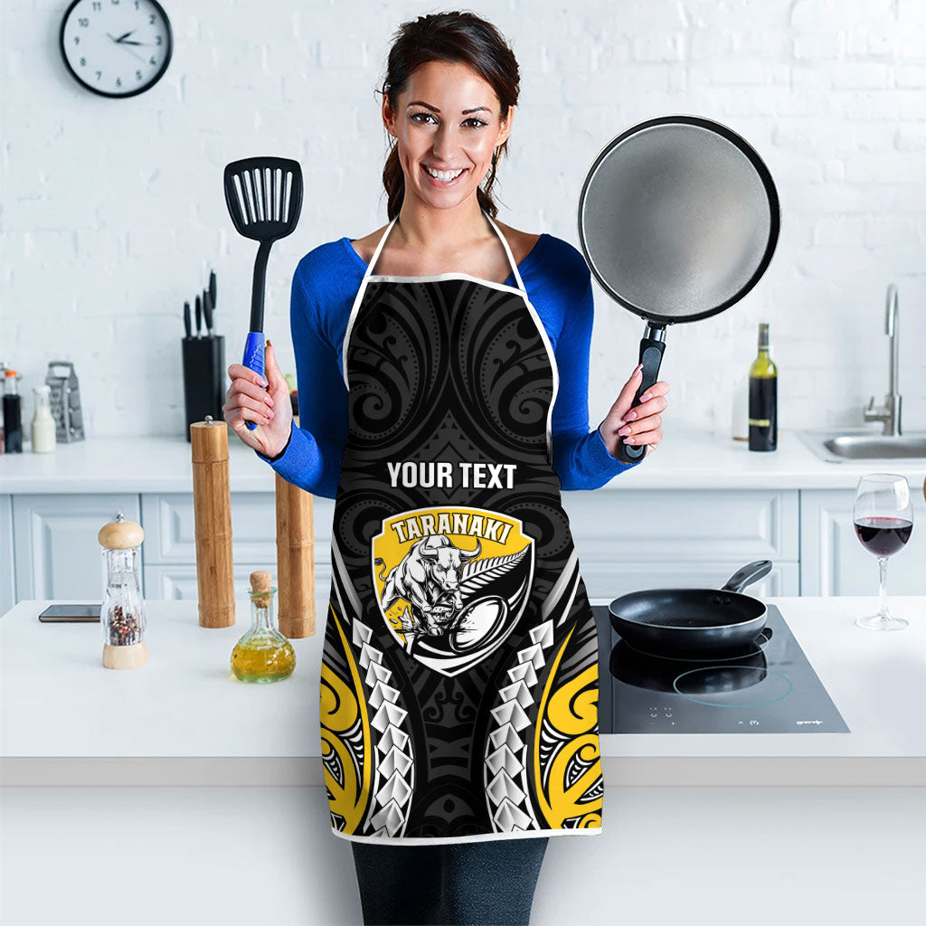 Taranaki 2026 Rugby Custom Apron NZ Maori Silver Fern