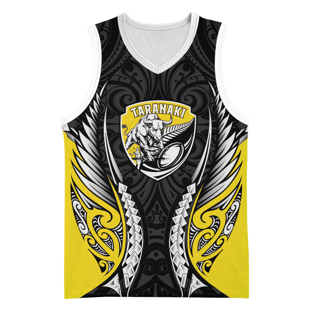 Taranaki 2026 Rugby Custom Basketball Jersey NZ Maori Silver Fern