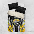 Taranaki 2026 Rugby Custom Bedding Set NZ Maori Silver Fern