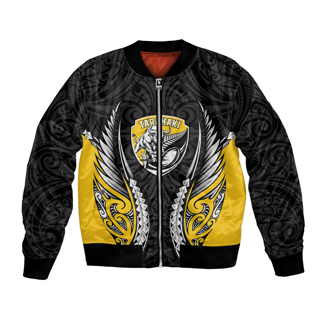 Taranaki 2026 Rugby Custom Bomber Jacket NZ Maori Silver Fern