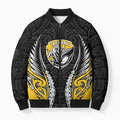 Taranaki 2026 Rugby Custom Bomber Puffer Jacket NZ Maori Silver Fern