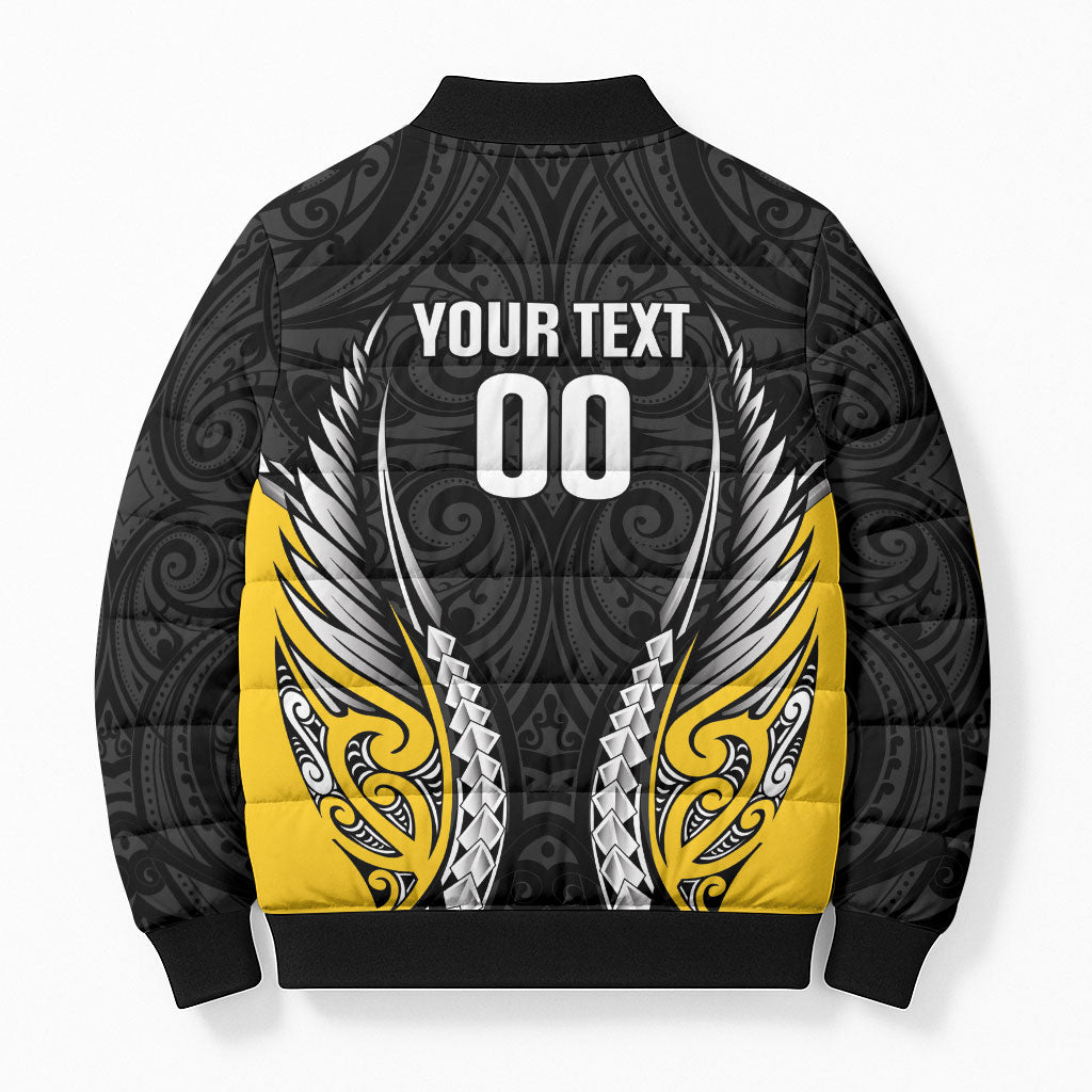 Taranaki 2026 Rugby Custom Bomber Puffer Jacket NZ Maori Silver Fern