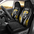 Taranaki 2026 Rugby Custom Car Seat Cover NZ Maori Silver Fern