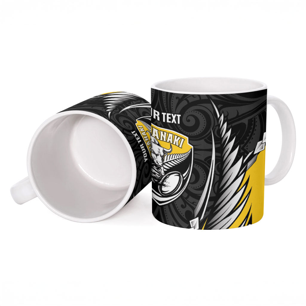 Taranaki 2026 Rugby Custom Ceramic Mug NZ Maori Silver Fern