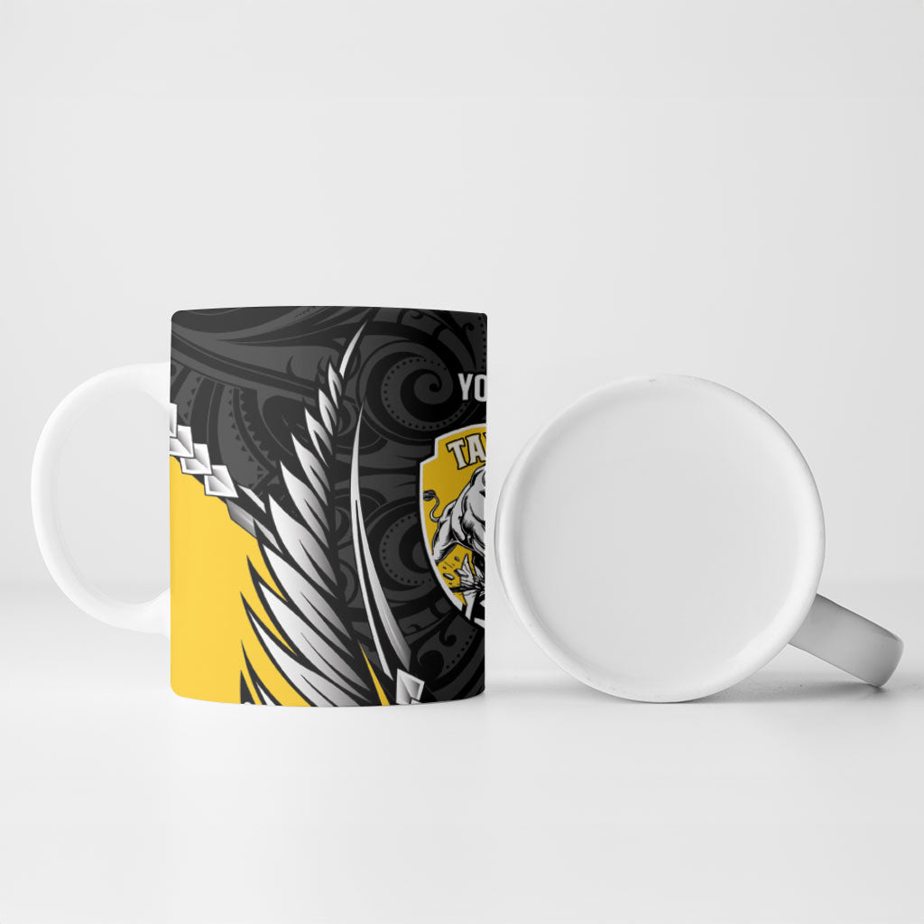Taranaki 2026 Rugby Custom Ceramic Mug NZ Maori Silver Fern